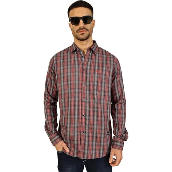 L.L. Bean Green Red Flannel Plaid Long Sleeve Pocket Button Down Shirt Size XXL - Picture 1 of 8